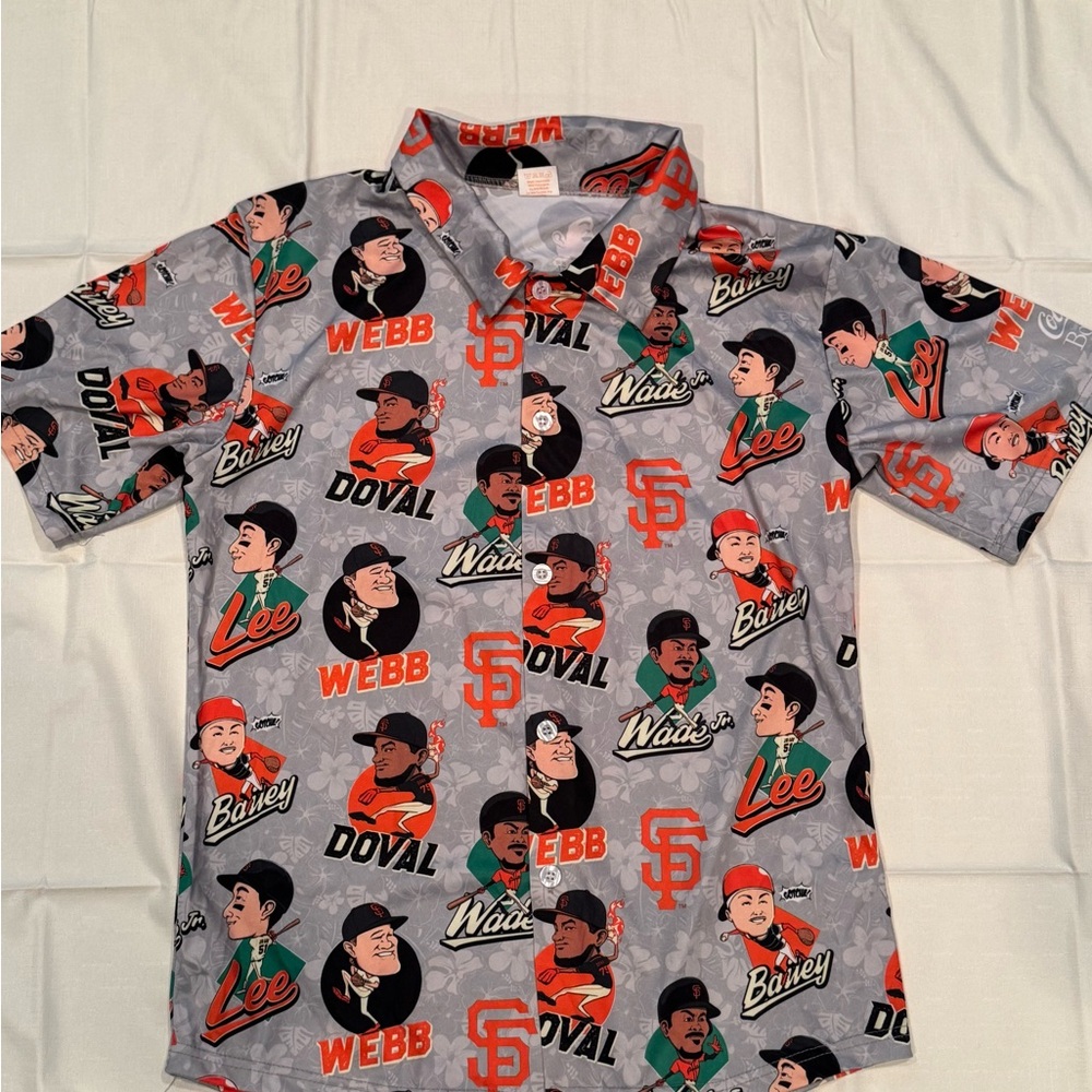 Graphic classic San Francisco Giants Shirt with Cartoon Characters of players